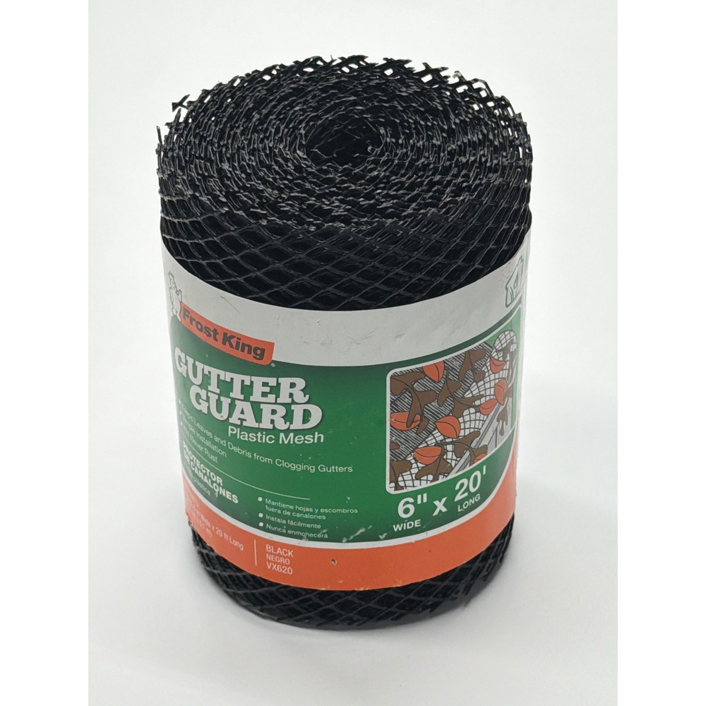 Frost King VX620 Plastic Mesh Gutter Guard Black 6 inch x 20 foot Roll